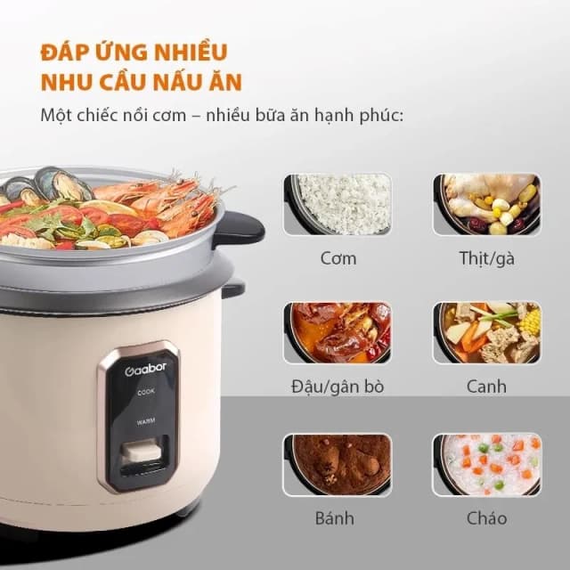 So sánh giá Nồi cơm nắp rời Gaabor 1.8 lít RC-40M01A rẻ nhất? - Ảnh 6