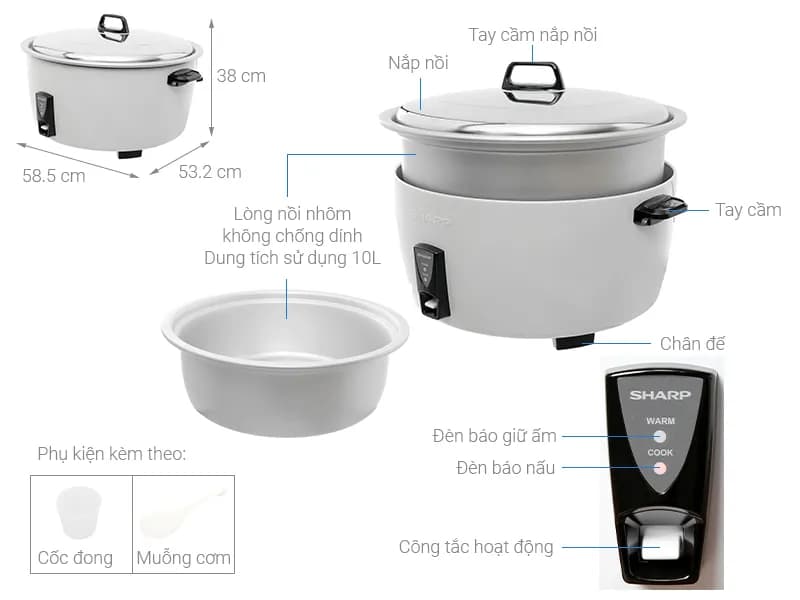 So sánh giá Nồi cơm nắp rời Paveden 10 lít PRC-1030GR - Tìm sản phẩm giá rẻ nhất - Ảnh 13
