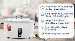 So sánh giá Nồi cơm nắp rời Paveden 10 lít PRC-1030GR - Tìm sản phẩm giá rẻ nhất - Ảnh 19