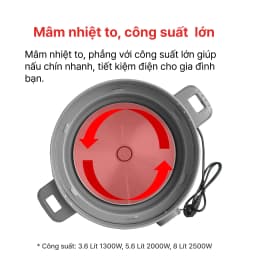 Nồi cơm nắp rời Paveden 5.6 lít PRC-619GR - Giá rẻ nhất hôm nay - Ảnh 17
