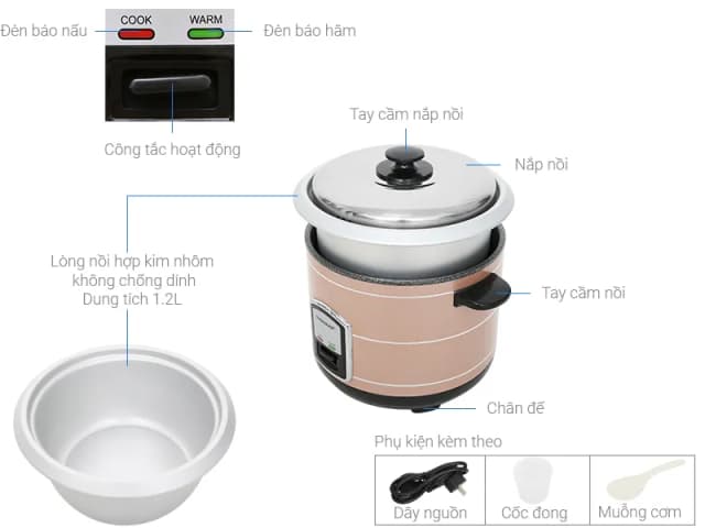 Top 1 so sánh giá Nồi cơm nắp rời Sunhouse 1.2 lít SHD8105 - Tìm sản phẩm giá rẻ nhất - Ảnh 18