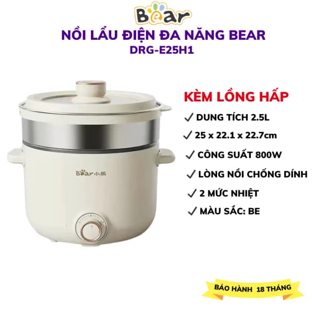 So sánh giá Nồi lẩu điện Bear MC-4H12H 1.2 lít rẻ nhất? - Ảnh 3