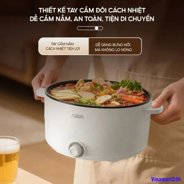 So sánh giá Nồi lẩu điện đa năng AQUA AQS-EP3Y 2.4 lít rẻ nhất? - Ảnh 4