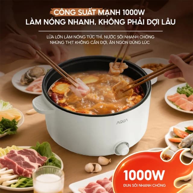 So sánh giá Nồi lẩu điện đa năng AQUA AQS-EP3Y 2.4 lít rẻ nhất? - Ảnh 6