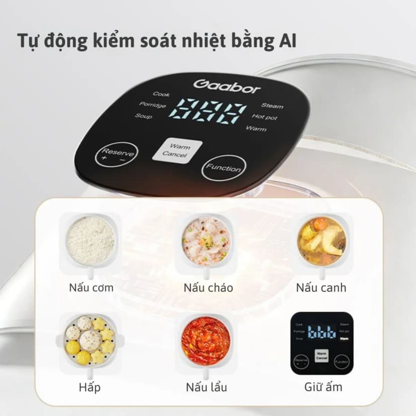Nồi lẩu điện đa năng Gaabor EC-30T01A 3 lít - Giá rẻ nhất hôm nay - Ảnh 2
