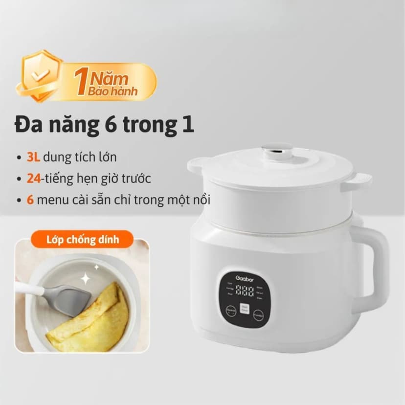 Nồi lẩu điện đa năng Gaabor EC-30T01A 3 lít - Giá rẻ nhất hôm nay - Ảnh 5