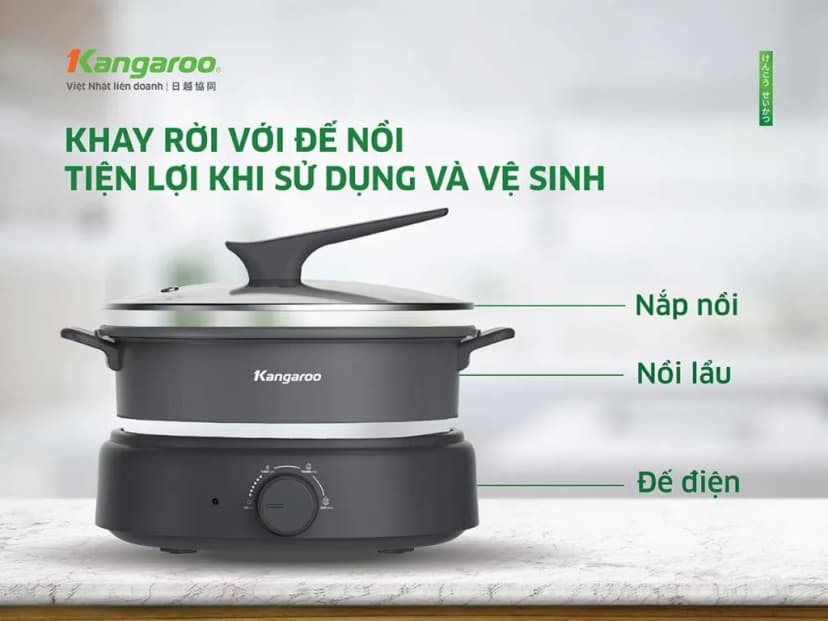 So sánh giá Nồi lẩu điện Kangaroo KGEH50N2 5 lít - Tìm sản phẩm giá rẻ nhất - Ảnh 8
