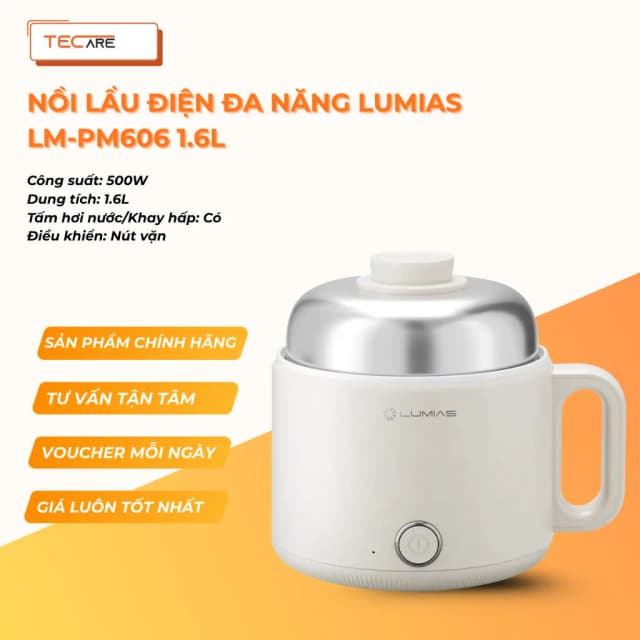 So sánh giá Nồi lẩu điện LUMIAS LM-PM606 1.6 lít rẻ nhất? - Ảnh 15