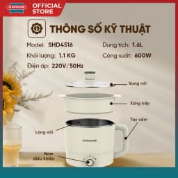 So sánh giá Nồi lẩu điện Sunhouse SHD4516 1.6 lít - Tìm sản phẩm giá rẻ nhất - Ảnh 5