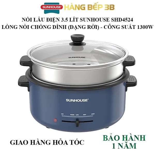 So sánh giá Nồi lẩu điện Sunhouse SHD4526 4 lít rẻ nhất? - Ảnh 18