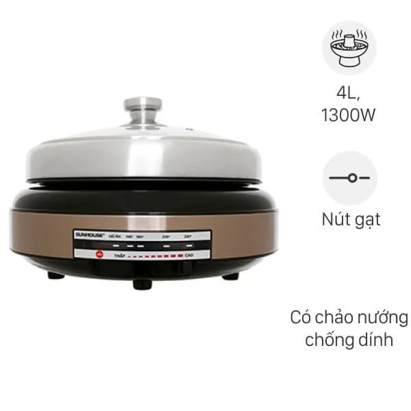Nồi lẩu điện Sunhouse SHD4526 4 lít - Giá rẻ nhất hôm nay - Ảnh 3