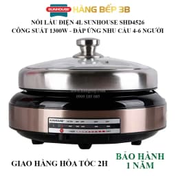 Nồi lẩu điện Sunhouse SHD4526 4 lít - Giá rẻ nhất hôm nay - Ảnh 7