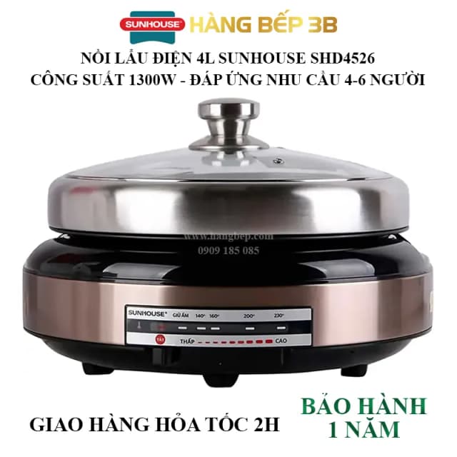So sánh giá Nồi lẩu điện Sunhouse SHD4526 4 lít rẻ nhất? - Ảnh 7