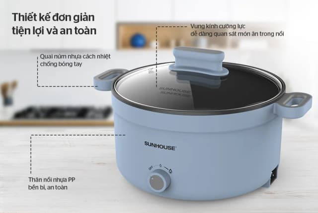 So sánh giá Nồi lẩu điện Sunhouse SHD4528 3.5 lít rẻ nhất? - Ảnh 5