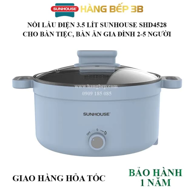 So sánh giá Nồi lẩu điện Sunhouse SHD4528 3.5 lít rẻ nhất? - Ảnh 8