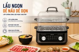 Nồi lẩu hấp đa năng Joyoung JFS-556 4.5 lít - Giá rẻ nhất hôm nay - Ảnh 4