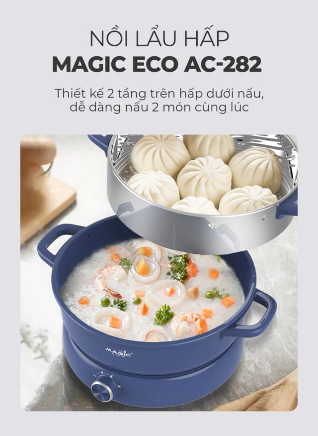 So sánh giá Nồi lẩu hấp đa năng Magic Eco AC-282 6 lít rẻ nhất? - Ảnh 12