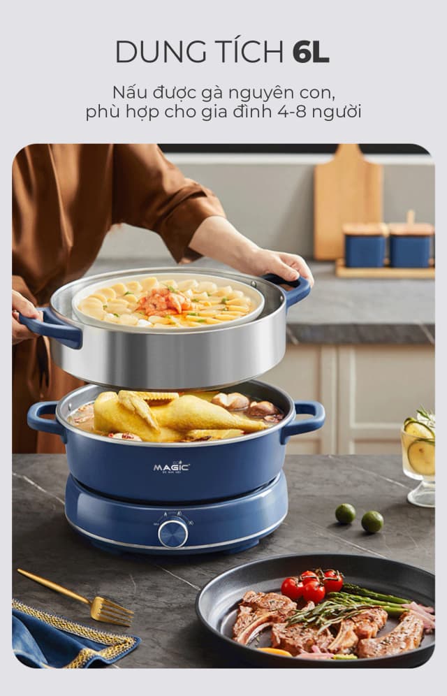 So sánh giá Nồi lẩu hấp đa năng Magic Eco AC-282 6 lít rẻ nhất? - Ảnh 18