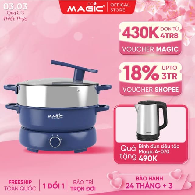 So sánh giá Nồi lẩu hấp đa năng Magic Eco AC-282 6 lít rẻ nhất? - Ảnh 4