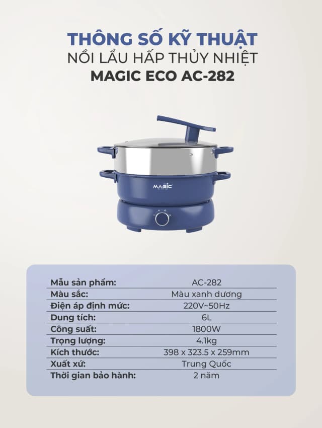 So sánh giá Nồi lẩu hấp đa năng Magic Eco AC-282 6 lít rẻ nhất? - Ảnh 8