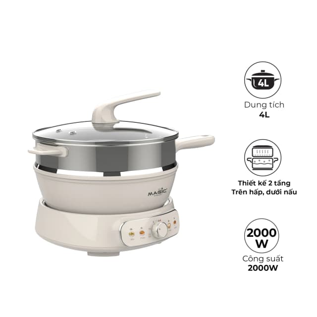 Nồi lẩu hấp đa năng Magic Eco AC-284 4 lít - Ảnh 10