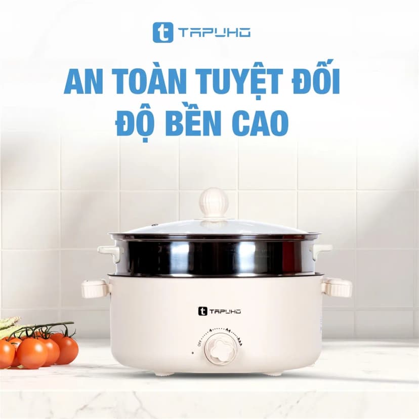 Nồi lẩu hấp đa năng Rapido RFM45YSM-1 4.5 lít - Giá rẻ nhất hôm nay - Ảnh 1