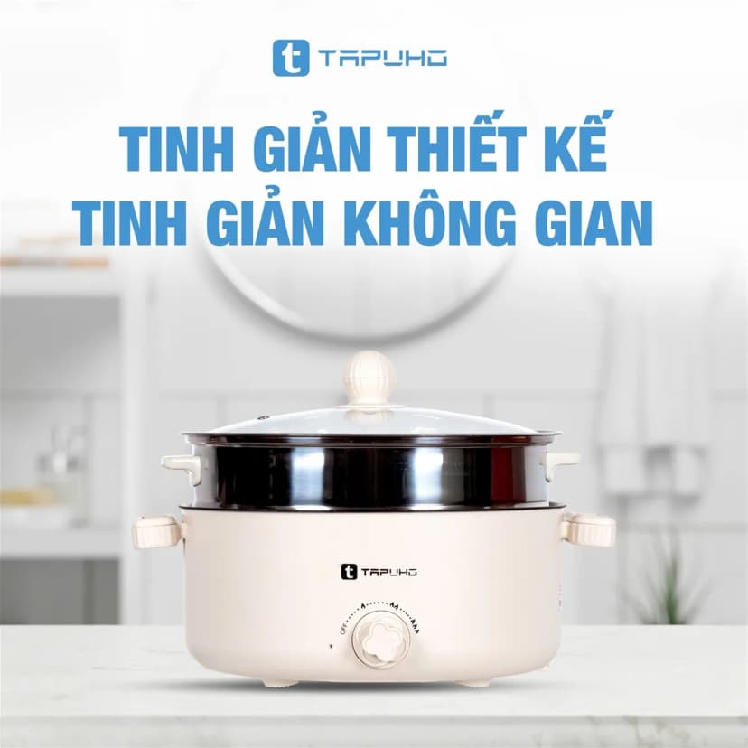 Nồi lẩu hấp đa năng Rapido RFM45YSM-1 4.5 lít - Giá rẻ nhất hôm nay - Ảnh 2