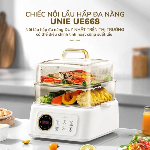 Nồi lẩu hấp đa năng Unie UE668 10 lít - Ảnh 15