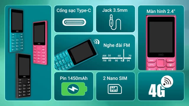 Điện thoại Nokia HMD 105 4G - 8