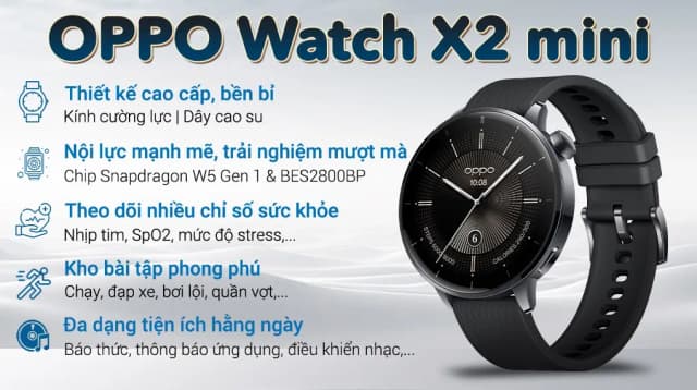 So sánh giá OPPO Watch X2 mini 43mm dây cao su rẻ nhất? - Ảnh 7