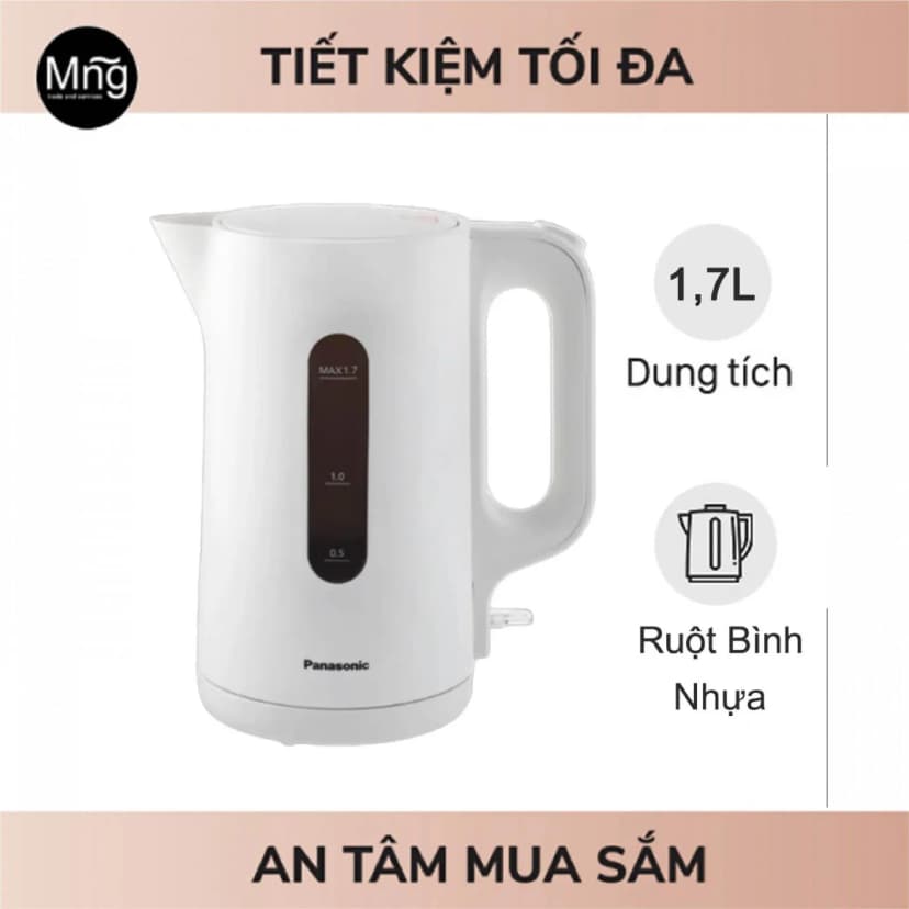 Bình đun siêu tốc Panasonic 1.7 lít NC-K101WRA - Giá rẻ nhất hôm nay - Ảnh 7