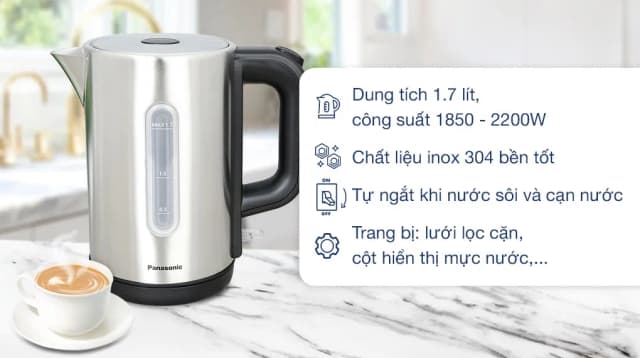 So sánh giá Bình đun siêu tốc Panasonic 1.7 lít NC-K301SRA rẻ nhất? - Ảnh 6