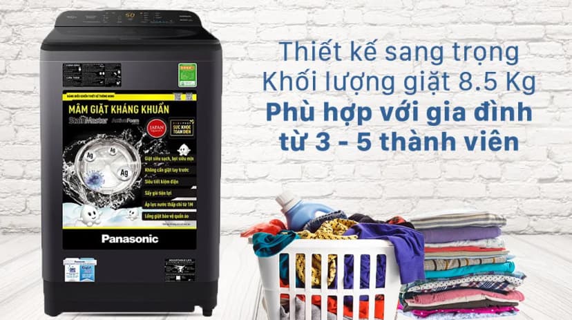 Máy giặt Panasonic 8.5 Kg NA-F85A9BRV - Giá rẻ nhất hôm nay - Ảnh 4