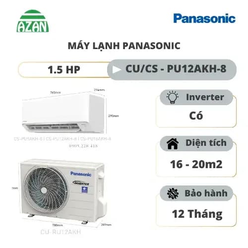 So sánh giá Máy lạnh Panasonic Inverter 1.5 HP CU/CS-PU12AKH-8 rẻ nhất? - Ảnh 9