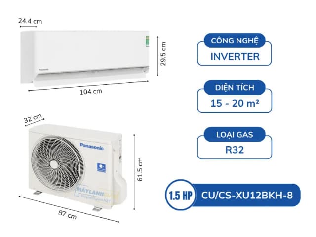 So sánh giá Máy lạnh Panasonic Inverter 1.5 HP CU/CS-XU12BKH-8 rẻ nhất? - Ảnh 17
