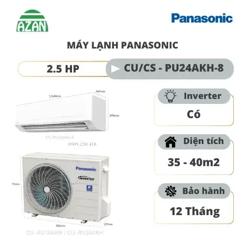 So sánh giá Máy lạnh Panasonic Inverter 2.5 HP CU/CS-PU24AKH-8 rẻ nhất? - Ảnh 3