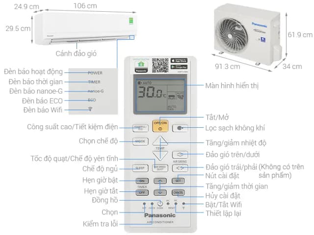 So sánh giá Máy lạnh Panasonic Inverter 2.5 HP CU/CS-PU24AKH-8 rẻ nhất? - Ảnh 5