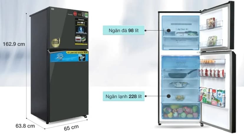 Tủ lạnh Panasonic Inverter 326 lít NR-TL351VGMV - Giá rẻ nhất hôm nay - Ảnh 4