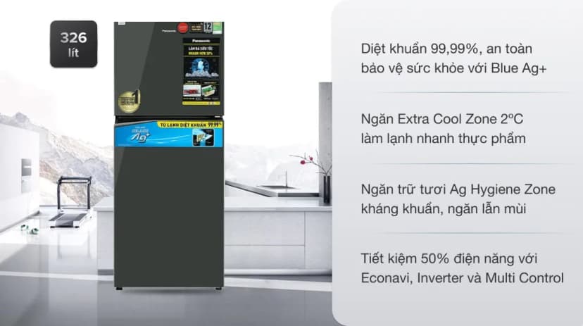 Tủ lạnh Panasonic Inverter 326 lít NR-TL351VGMV - Giá rẻ nhất hôm nay - Ảnh 6