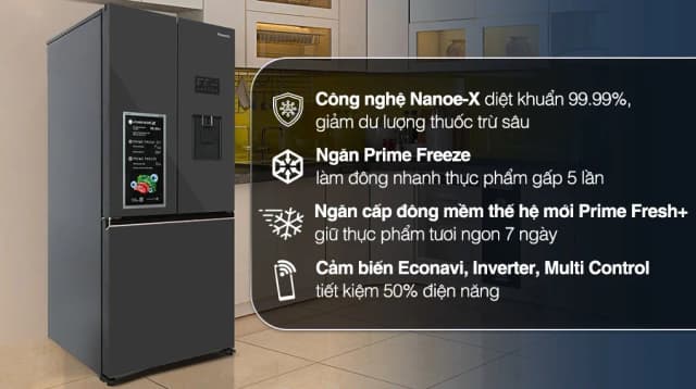 So sánh giá Tủ lạnh Panasonic Inverter 495 lít Multi Door PRIME+ Edition NR-CW530XMMV rẻ nhất? - Ảnh 3