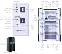 So sánh giá Tủ lạnh Panasonic Inverter 550 lít Multi Door NR-DZ601VGKV - Tìm sản phẩm giá rẻ nhất - Ảnh 6
