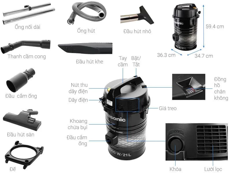 So sánh giá Máy hút bụi công nghiệp Panasonic MC-YL637SN49 - Tìm sản phẩm giá rẻ nhất - Ảnh 15