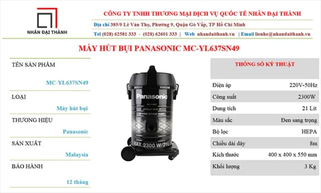 Top 1 so sánh giá Máy hút bụi công nghiệp Panasonic MC-YL637SN49 - Tìm sản phẩm giá rẻ nhất - Ảnh 34