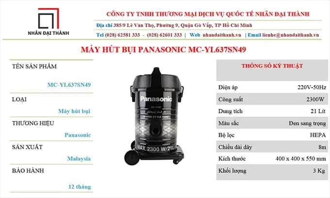 So sánh giá Máy hút bụi công nghiệp Panasonic MC-YL637SN49 - Tìm sản phẩm giá rẻ nhất - Ảnh 34