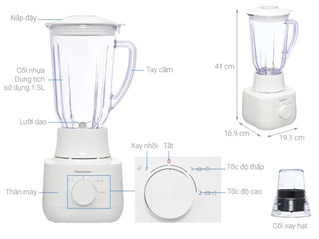 So sánh giá Máy xay sinh tố đa năng Panasonic MX-EP5111WRA rẻ nhất? - Ảnh 2