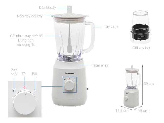 So sánh giá Máy xay sinh tố đa năng Panasonic MX-EX1011WRA - 2 cối rẻ nhất? - Ảnh 2