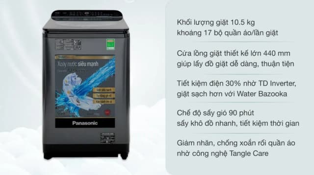 So sánh giá Máy giặt Panasonic Inverter 10.5 Kg NA-FD10AR1BV rẻ nhất? - Ảnh 11