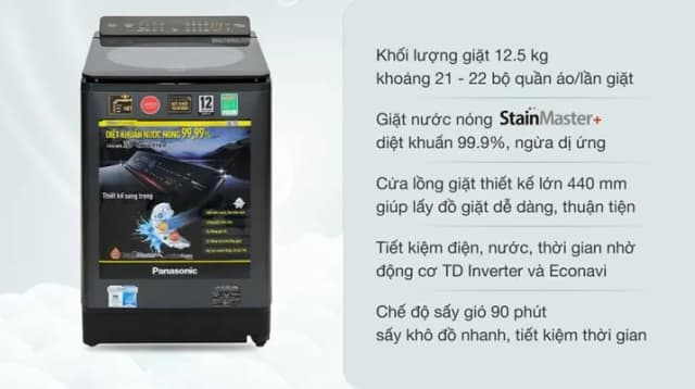 So sánh giá Máy giặt Panasonic Inverter 12.5 Kg NA-FD125V1BV rẻ nhất? - Ảnh 4