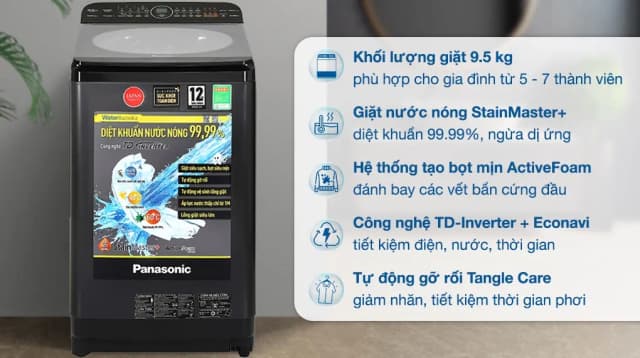 So sánh giá Máy giặt Panasonic Inverter 9.5 Kg NA-FD95V1BRV rẻ nhất? - Ảnh 2