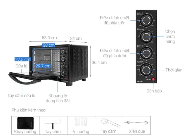 So sánh giá Lò nướng Panasonic NB-H3801KRA 38 lít rẻ nhất? - Ảnh 3